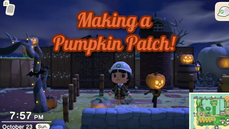 NEW VIDEO! making a pumpkin patch [LINK IN COMMENTS]