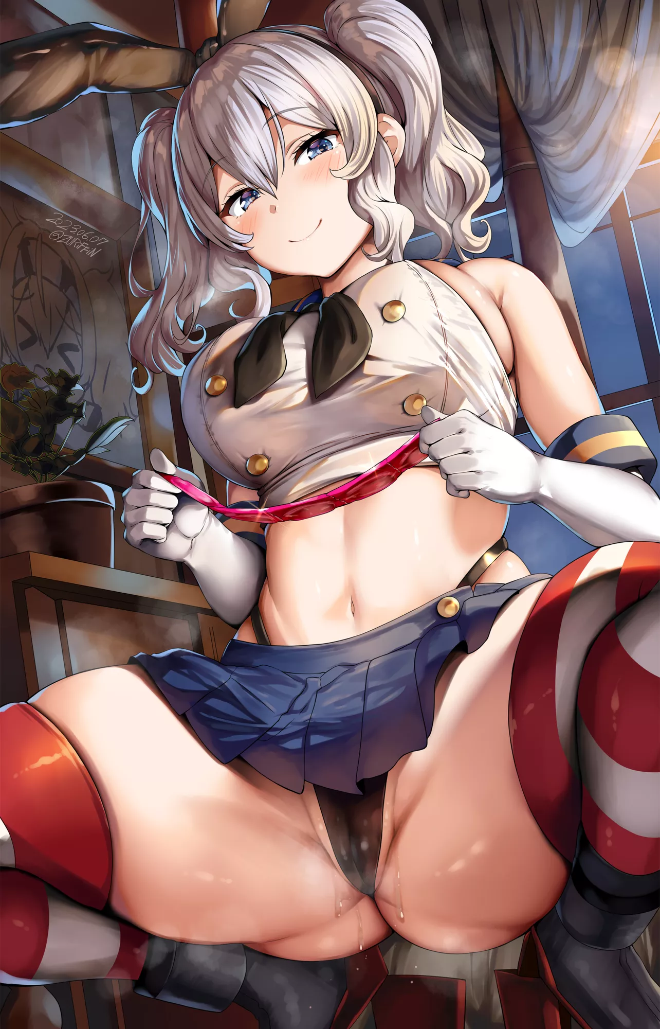 Night Lessons with Kashima in Shimakaze Cosplay