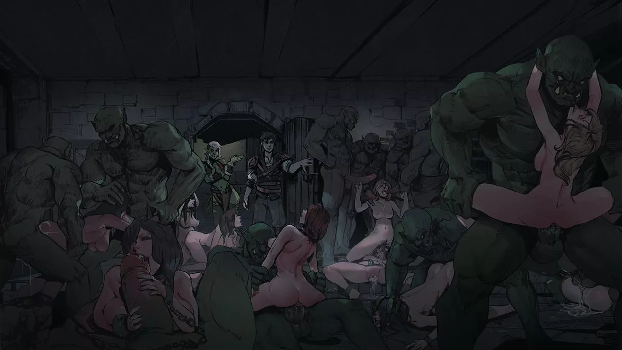 Orcs fuck harem of enslaved human girls - Seeds Of Chaos