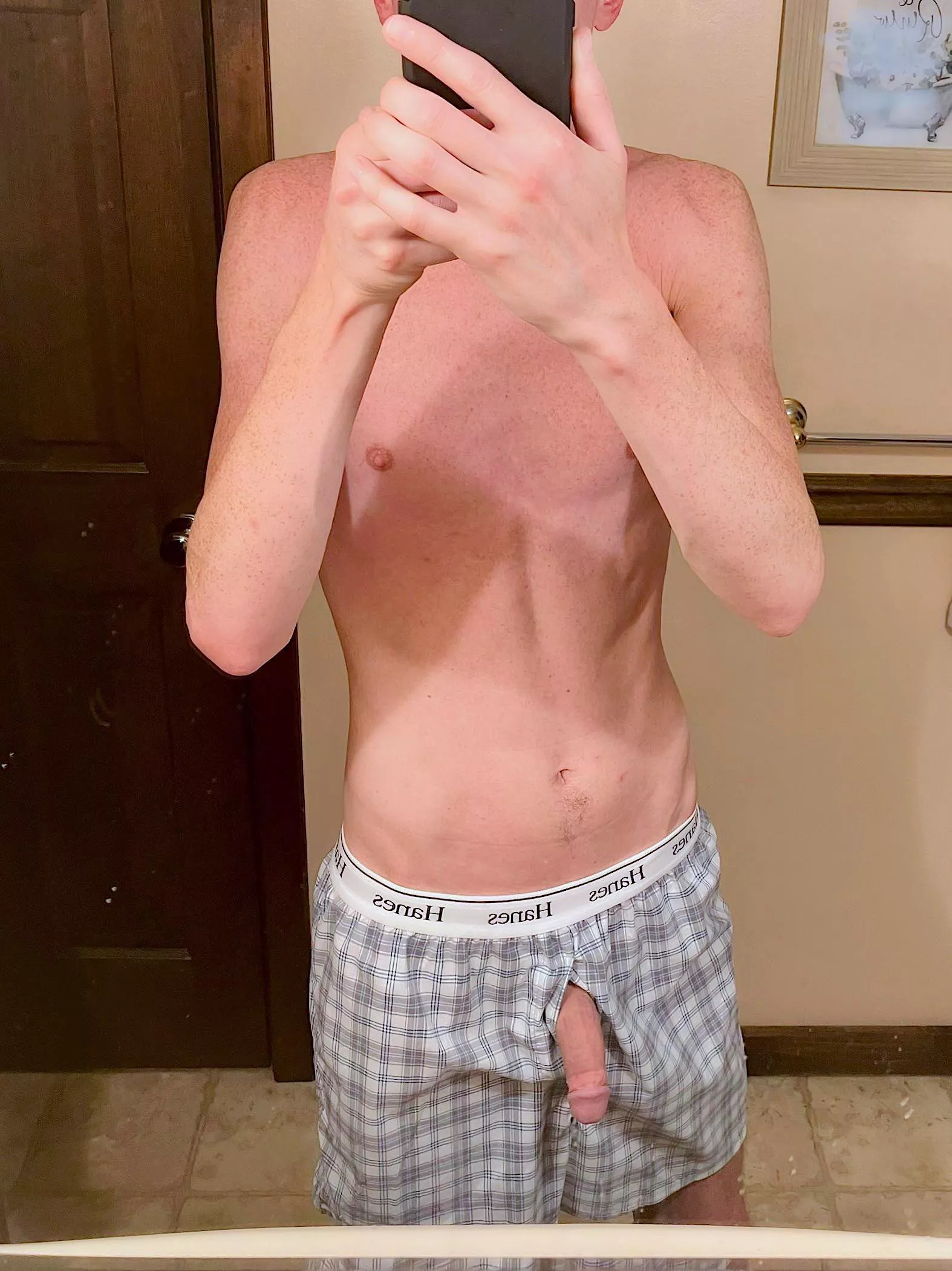 Out of the shower, ready for bed