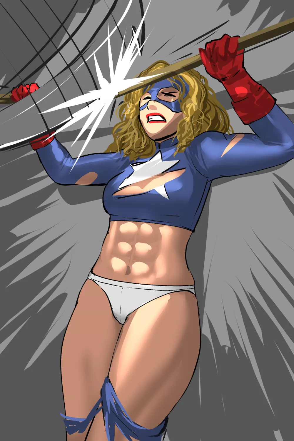 Stargirl on the brink of defeat (OC)