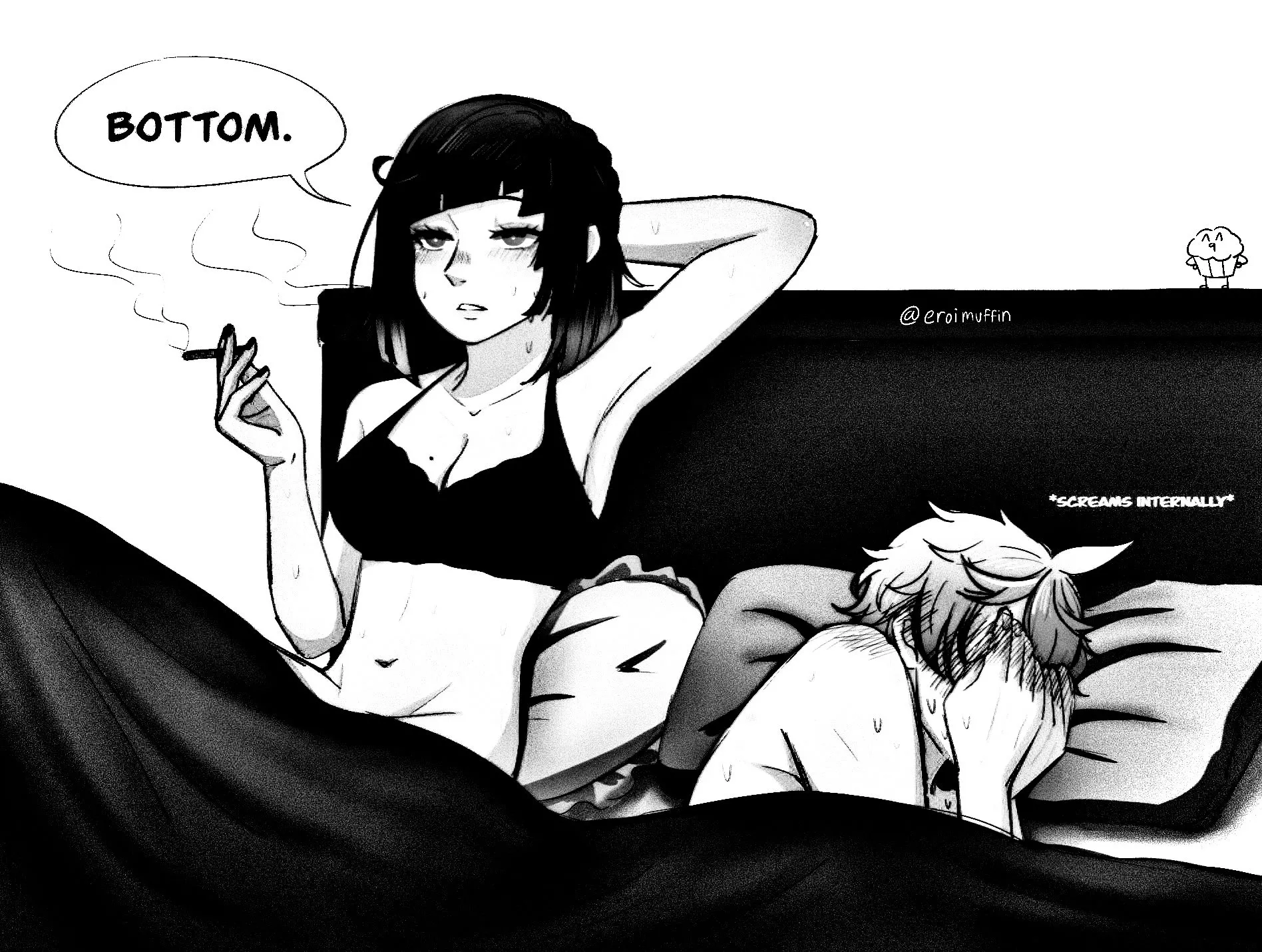 The sinking acknowledgement that he's a naughty slut.