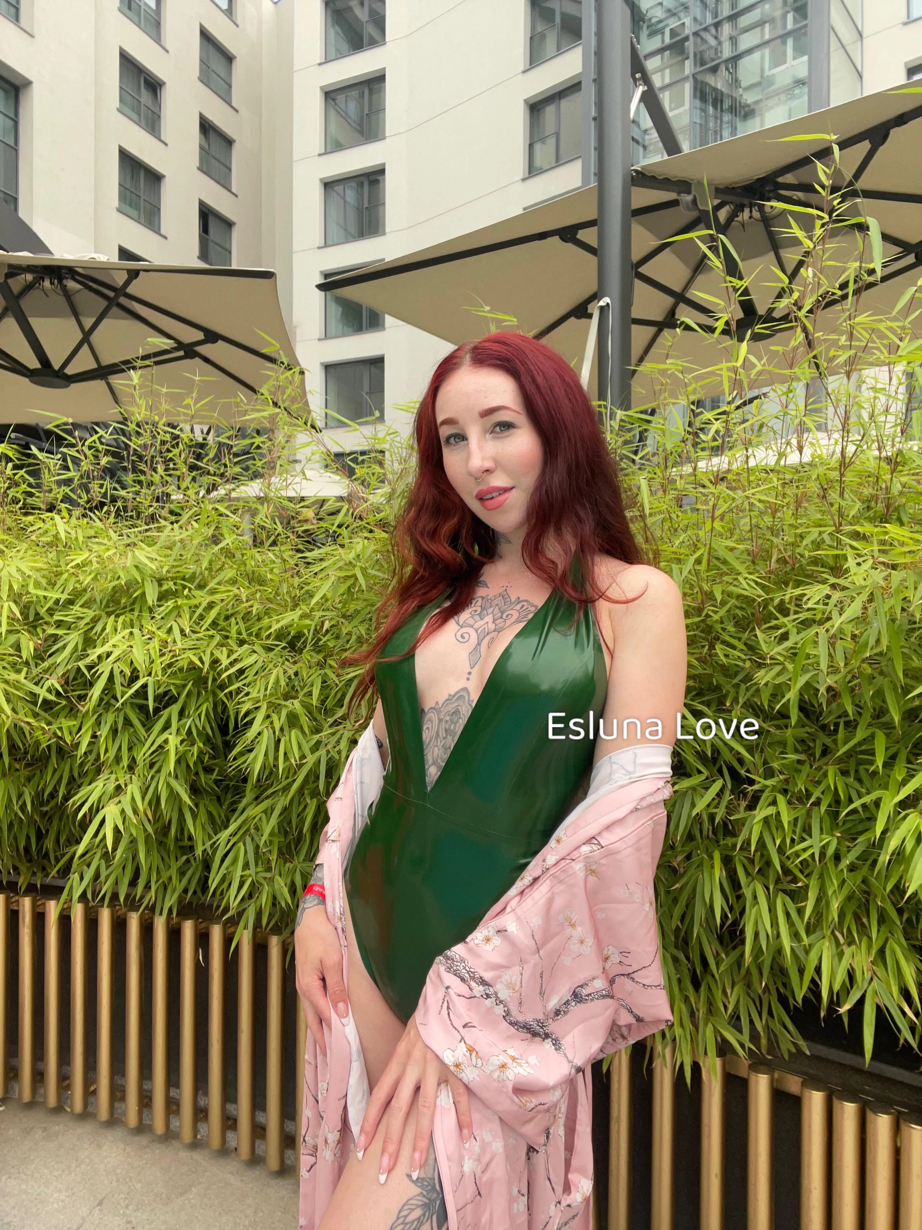 Wearing my latex under my dress