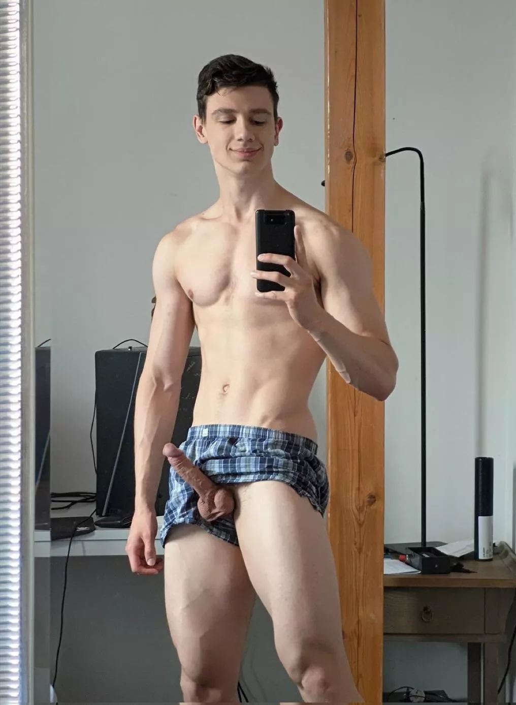 Woke up with bed hair and a boner