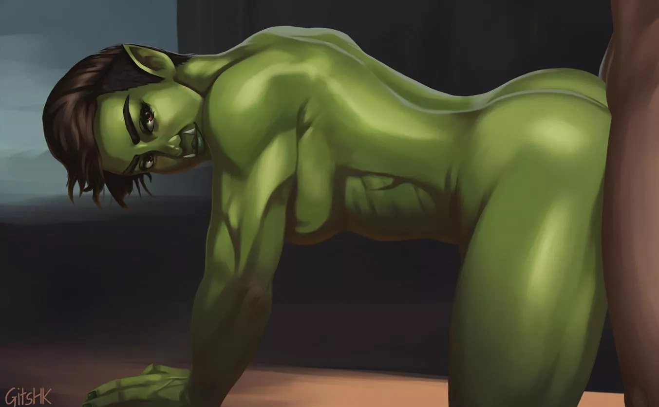 FemOrc from behind (GitsHK-me)