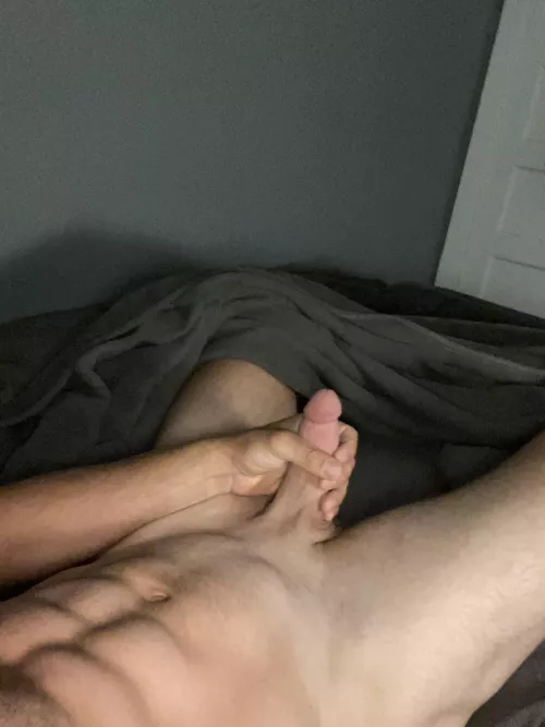 Fit stud with mid sized cock