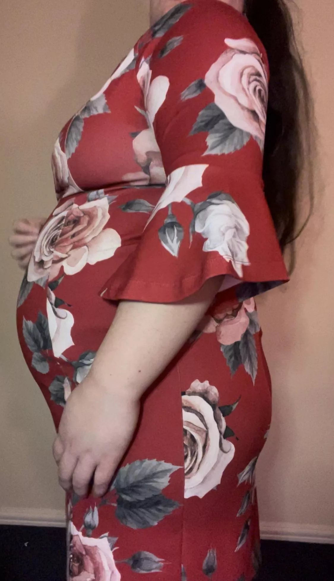 Had to try on this dress after dinner while I felt full and round
