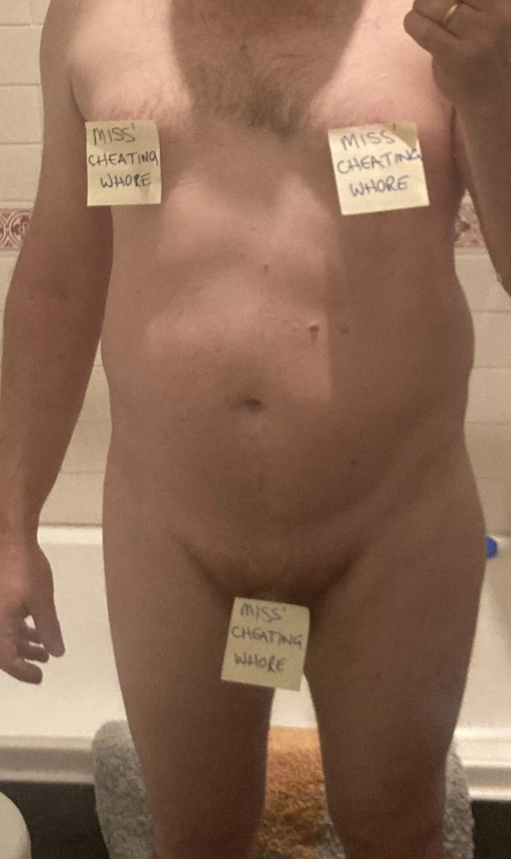 I am a disgusting cheating whore. Miss owns me and my tiny cock