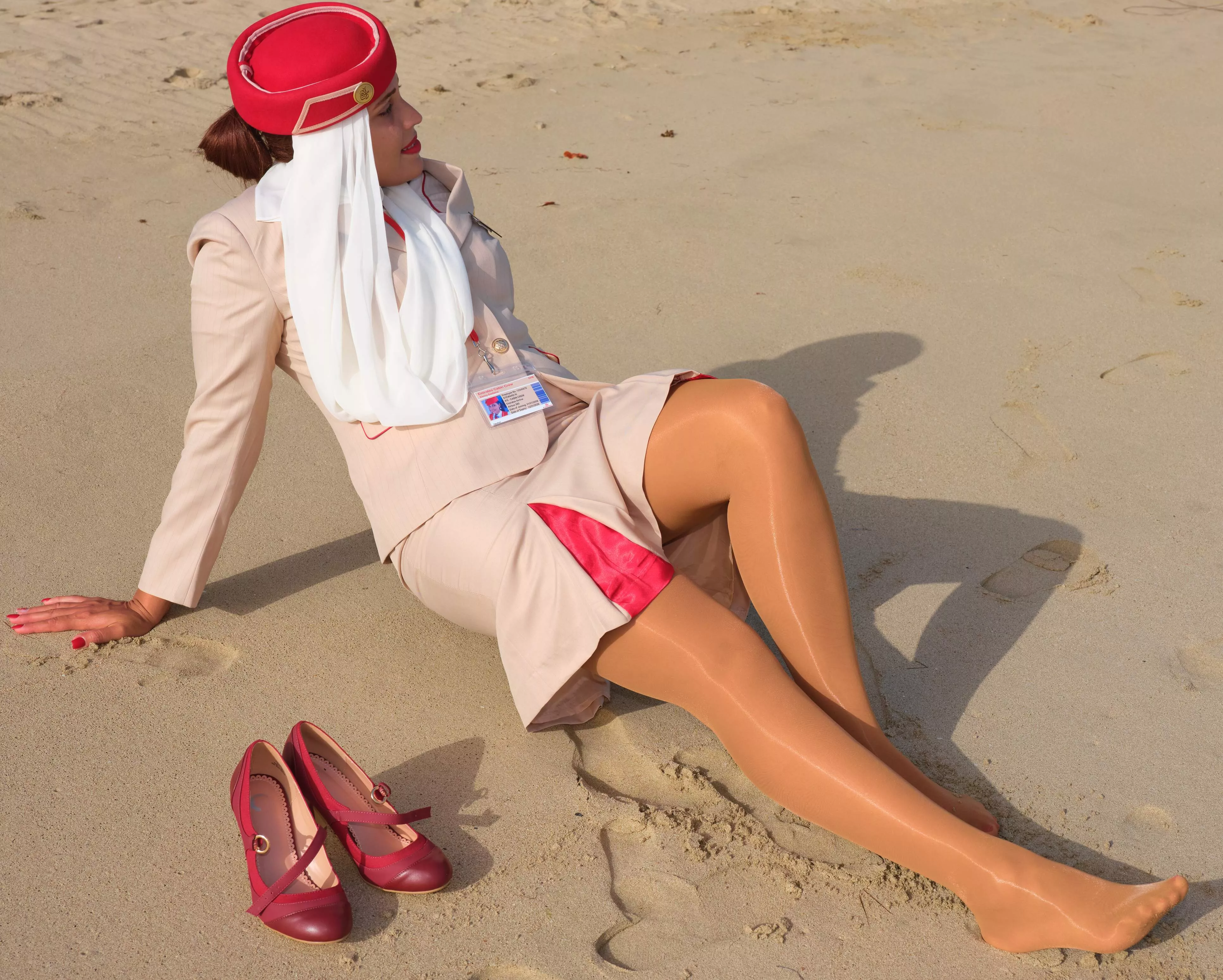 Pantyhose in the sand