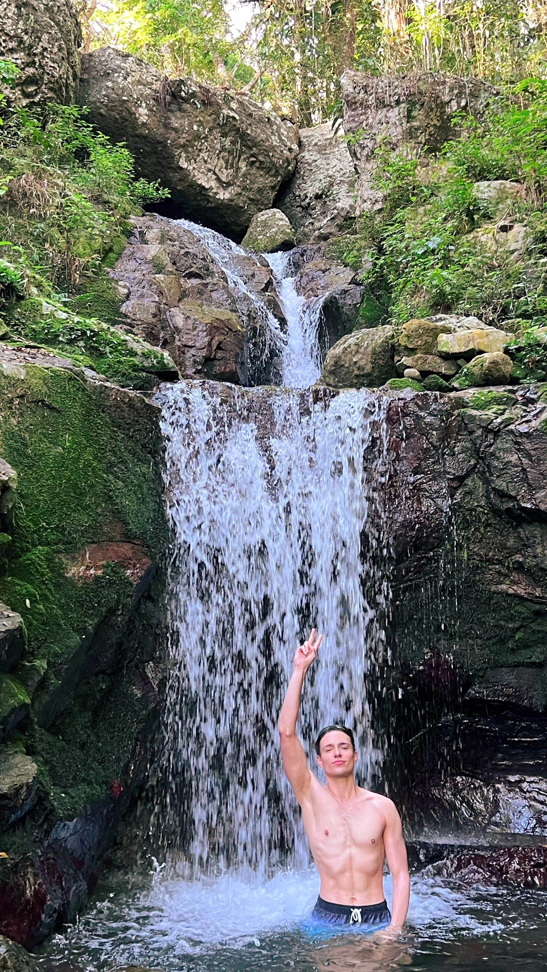 Small waterfall but lots of fun 🌊