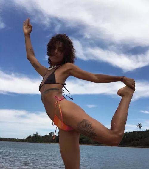 Yoga and Beach! I love.