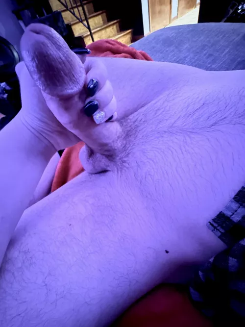 [26F] [36M] Do you like the way my nails look around a hard dick? [OC]