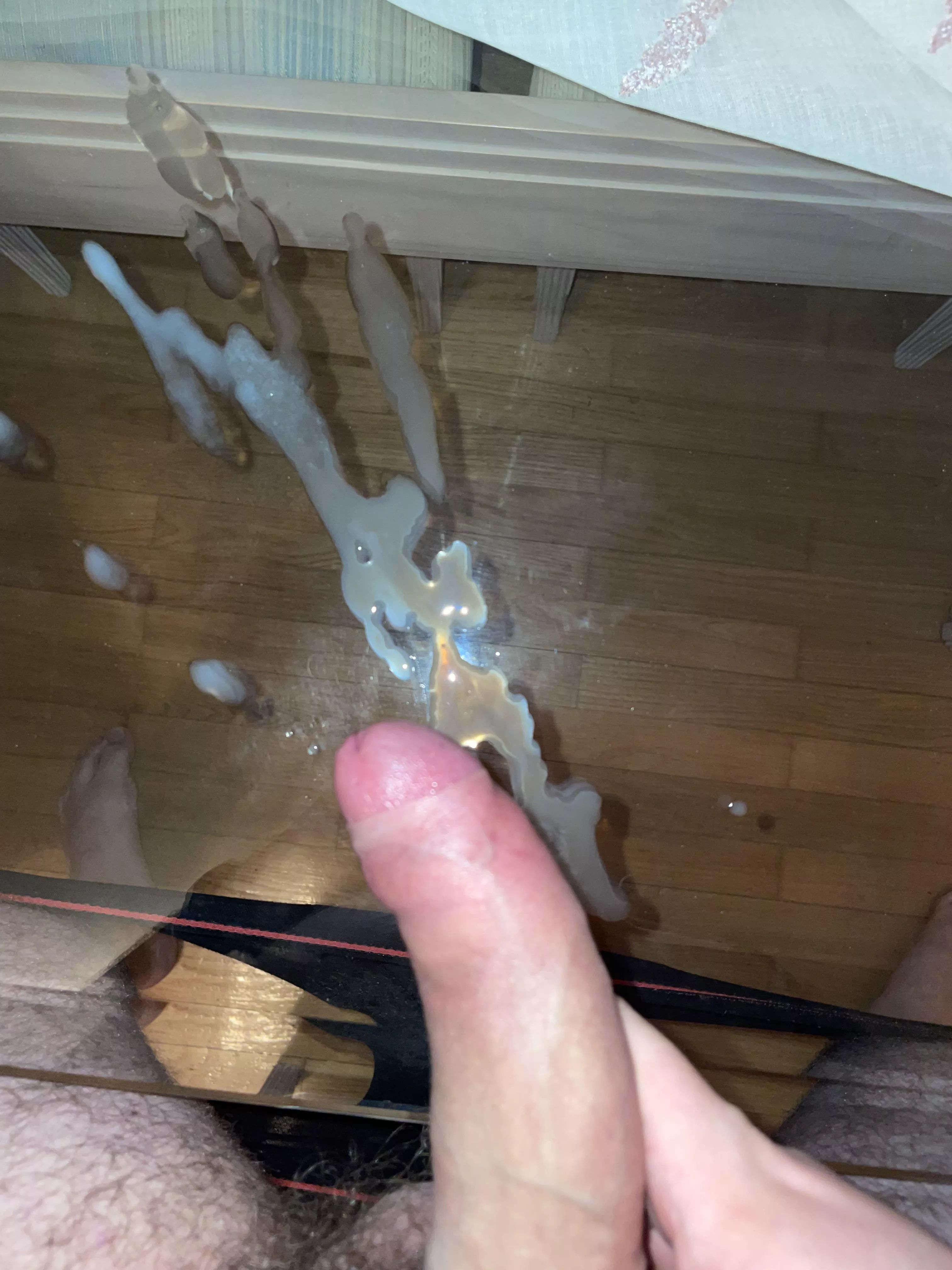 Cum on the glass pt. 2