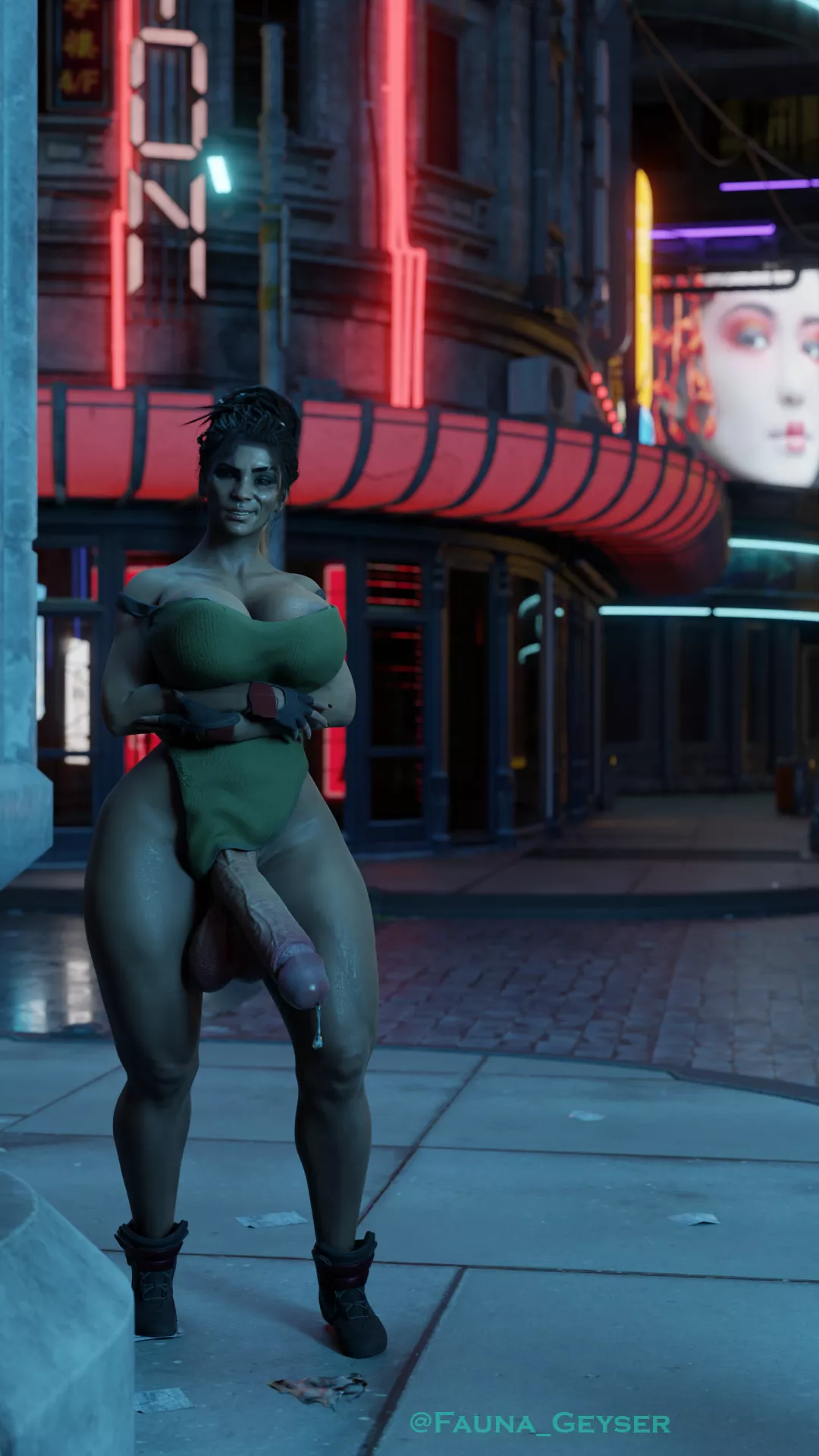Dickgirl Panam Palmer chatting you up on the street~ (Fauna_Geyser) [Cyberpunk 2077]