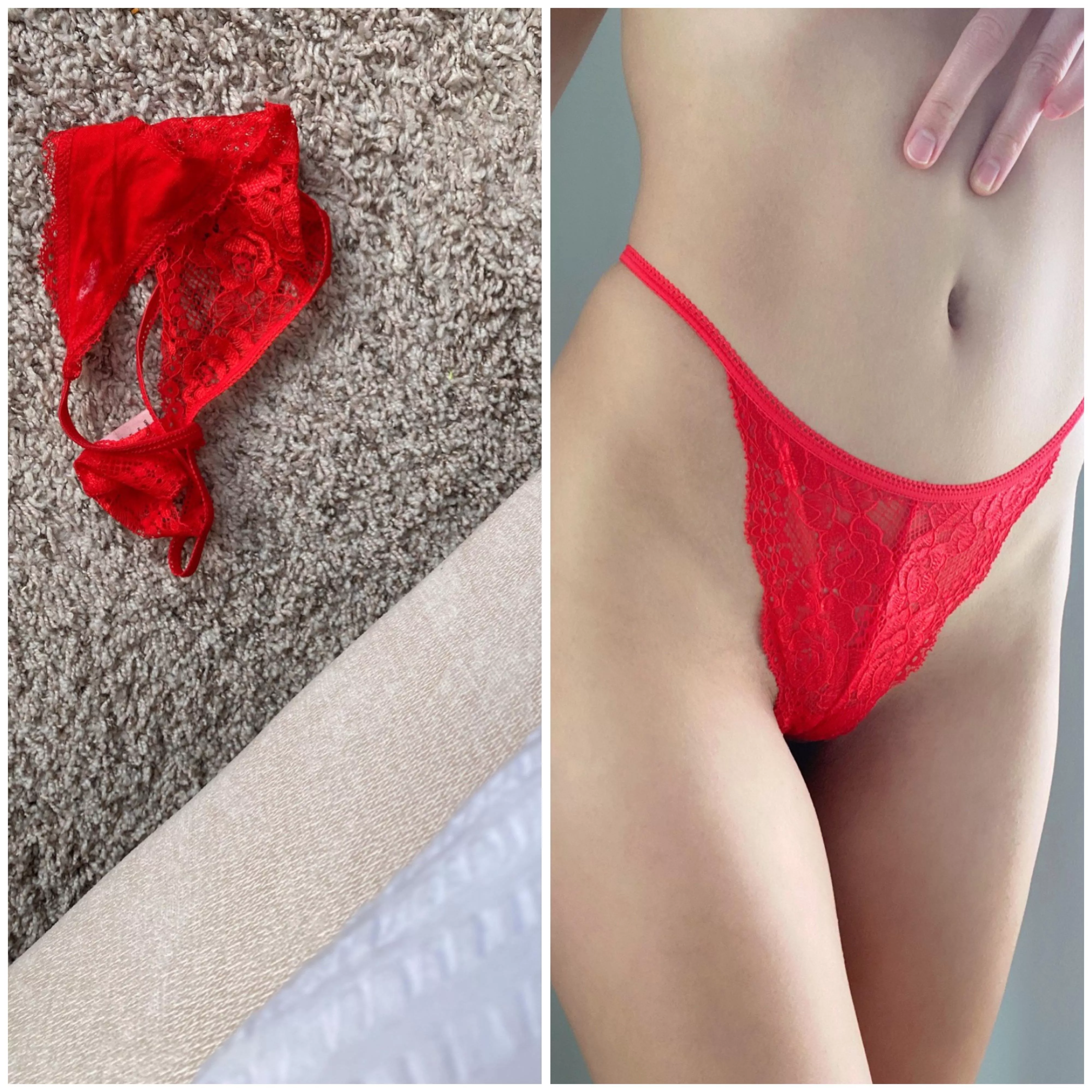 I didn’t realize they were wet until I took them off after pics… 😍💦