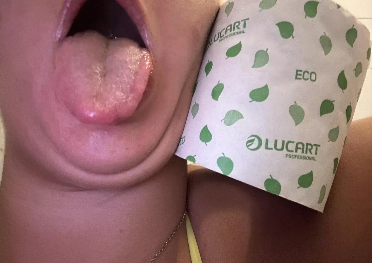 My tongue or toliet paper?