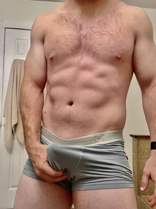 That morning wood always feels great pressed against the briefs