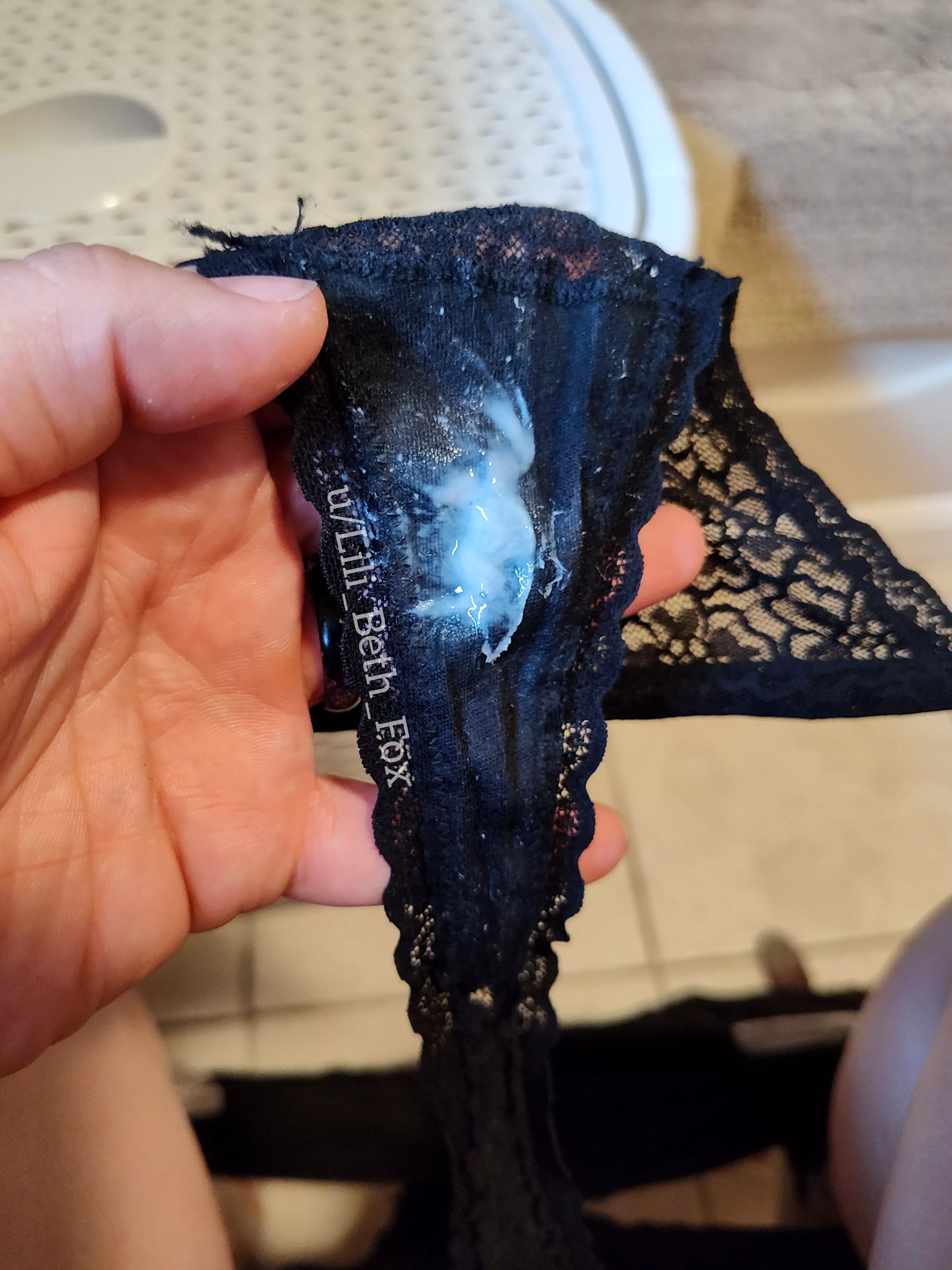 This is how wet I am, on the day before my period