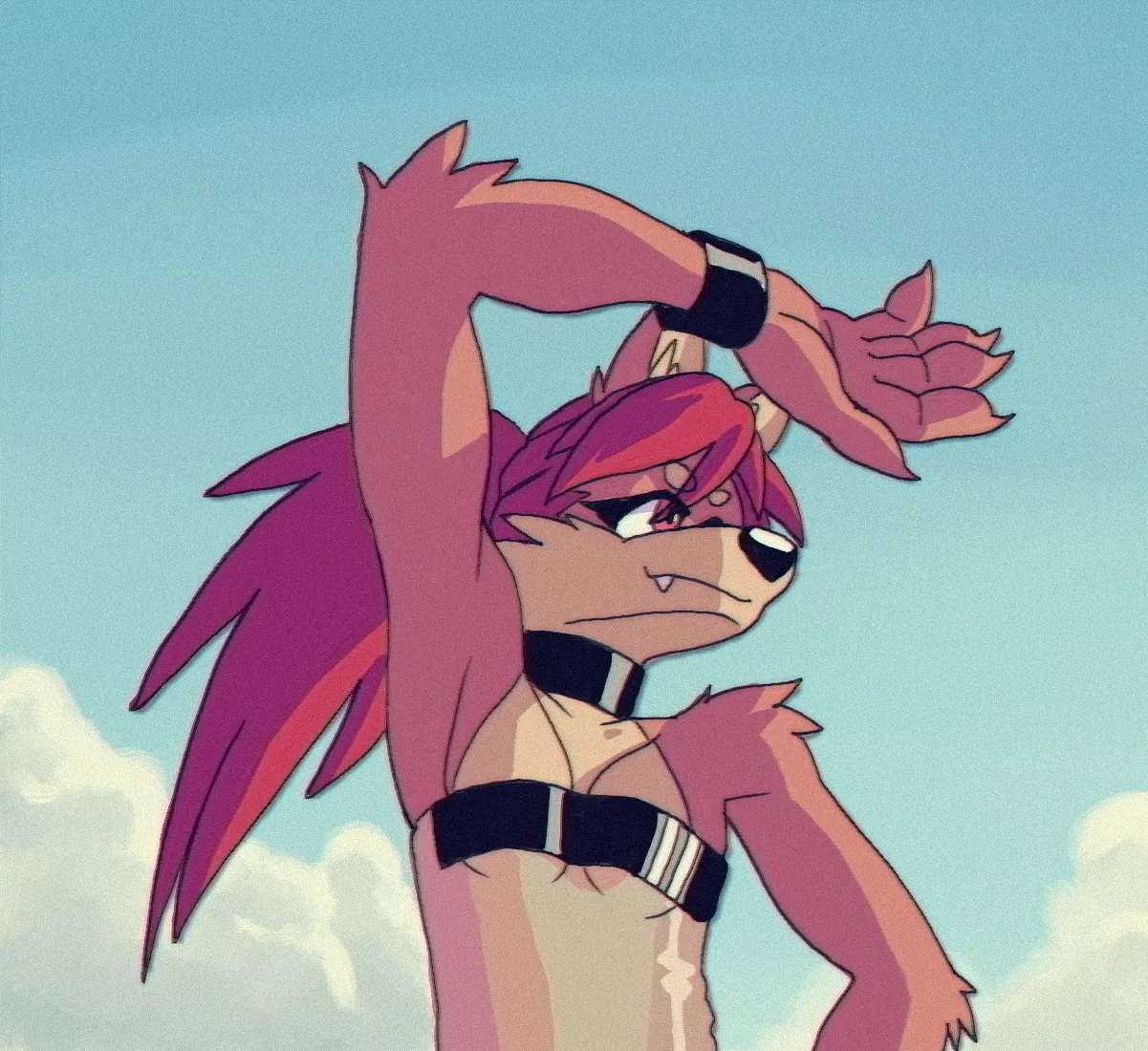 Trying to recreate traditional animation cels look w/ digital (art by me)