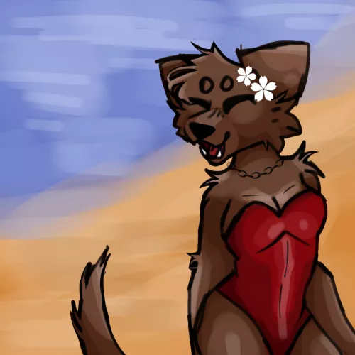 Beach Vacay!-Art by me (TW: showing swimsuit)