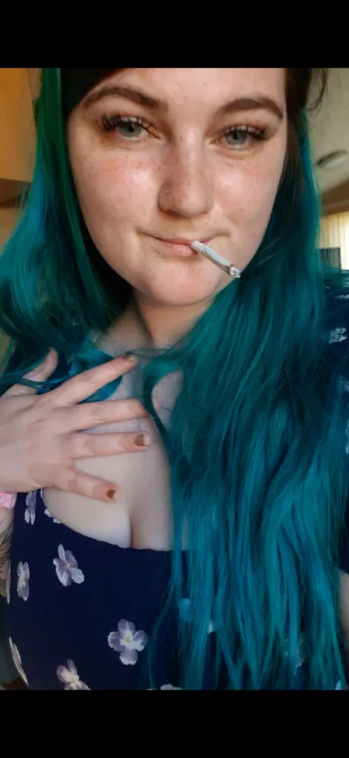 Can I sit on your lap while I smoke sweetie?