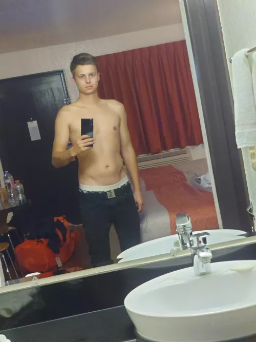 Caught myself in the hotel mirror. Should I show more?