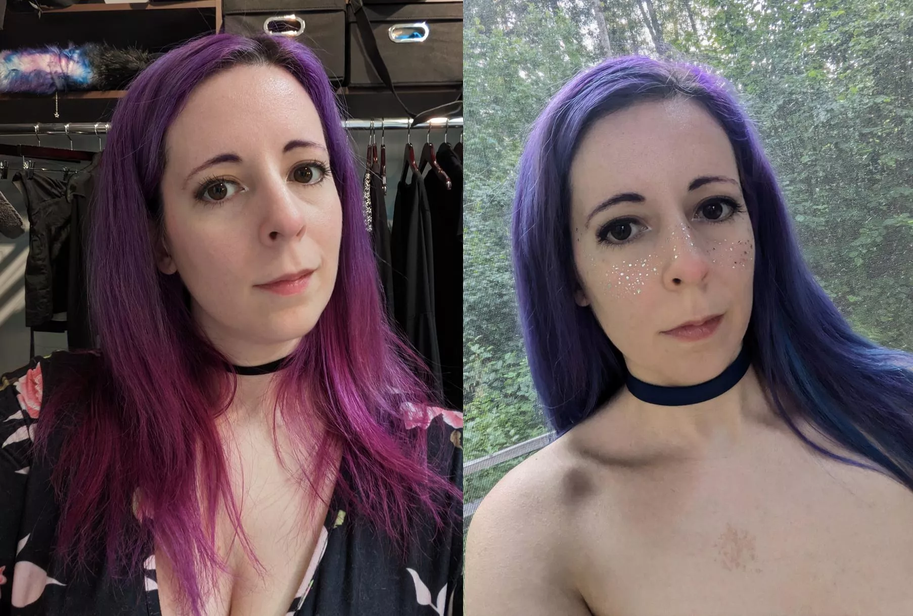 Different lighting, but what shade do you think suits me better? Warm purple or cool purple?