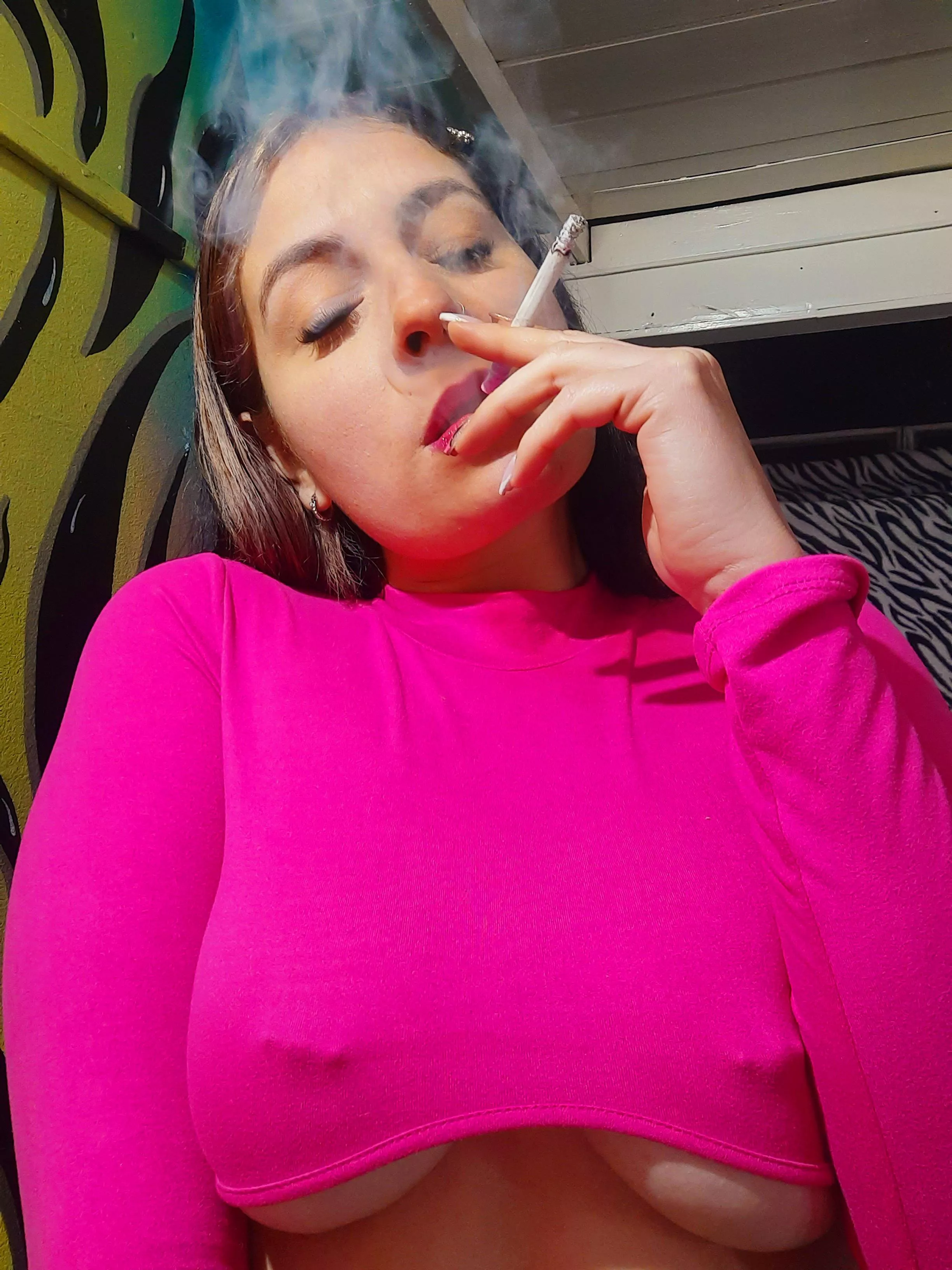 How do you see me smoking this cigarette?