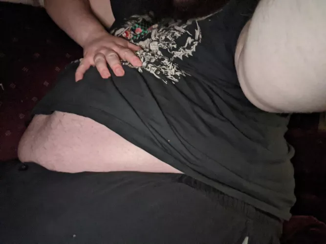 Just my belly and me.