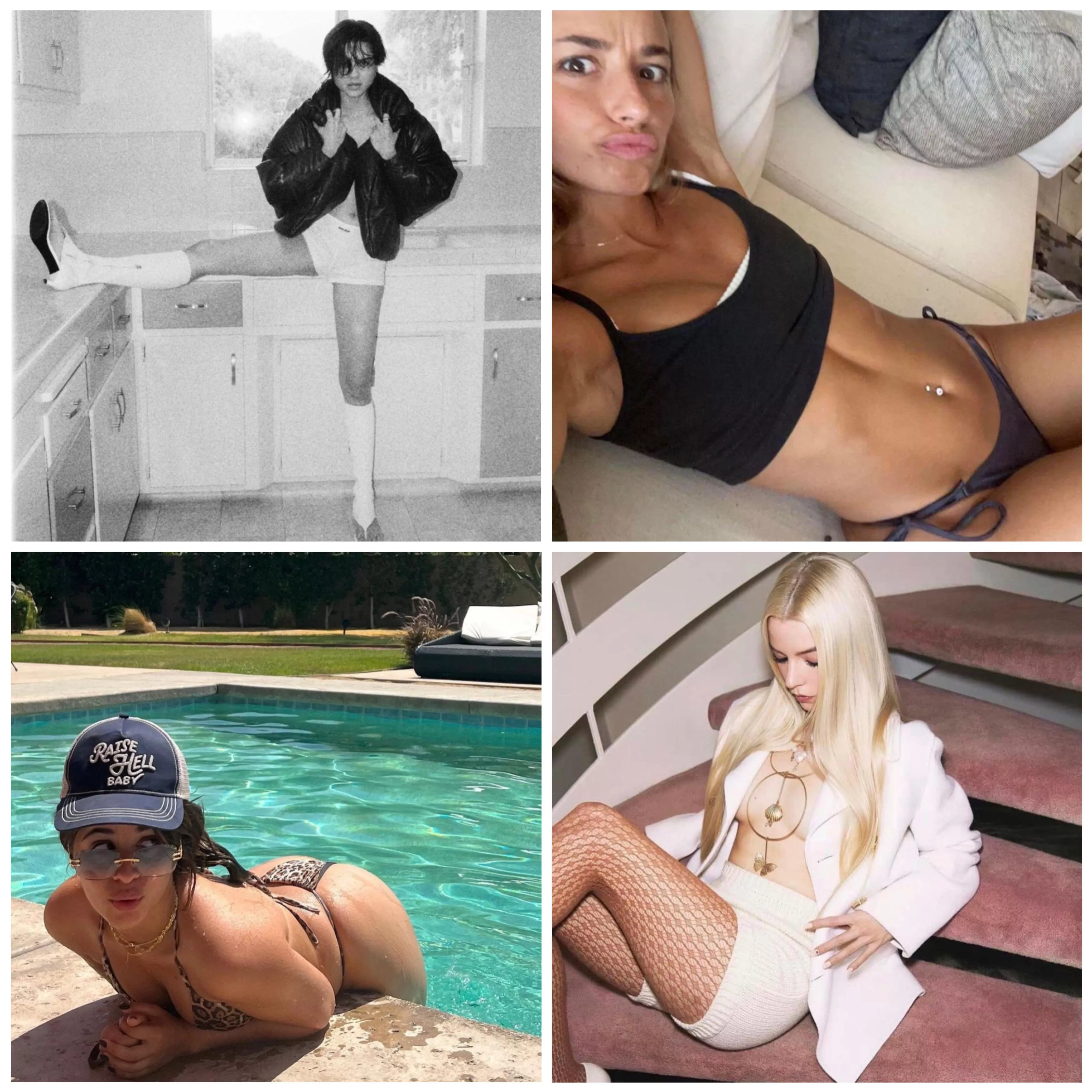 Let’s get Bi for one or all of these perfect ladies Sasha Calle, Sadie Mckenna, Camila Cabello, Anya Taylor Joy