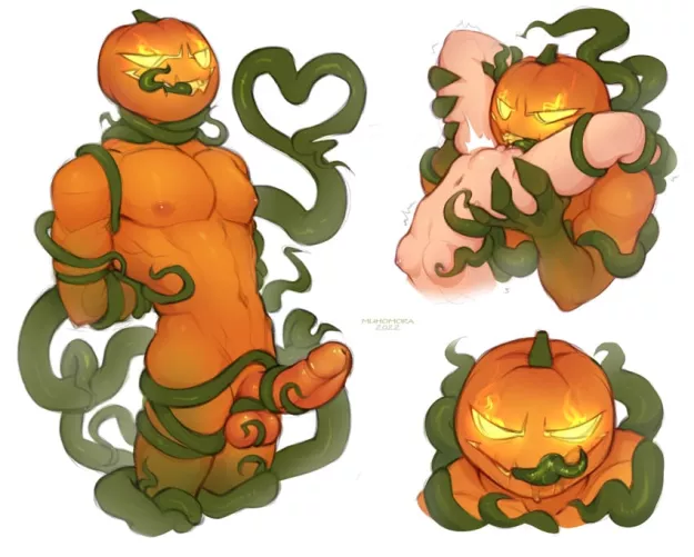 Sexy pumpkin man by muhomora