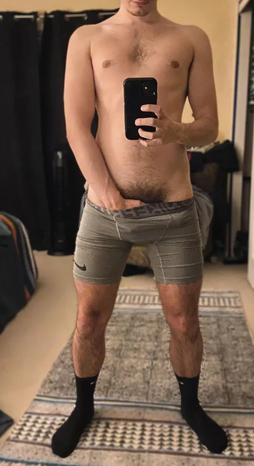 sweaty & hard after the gym