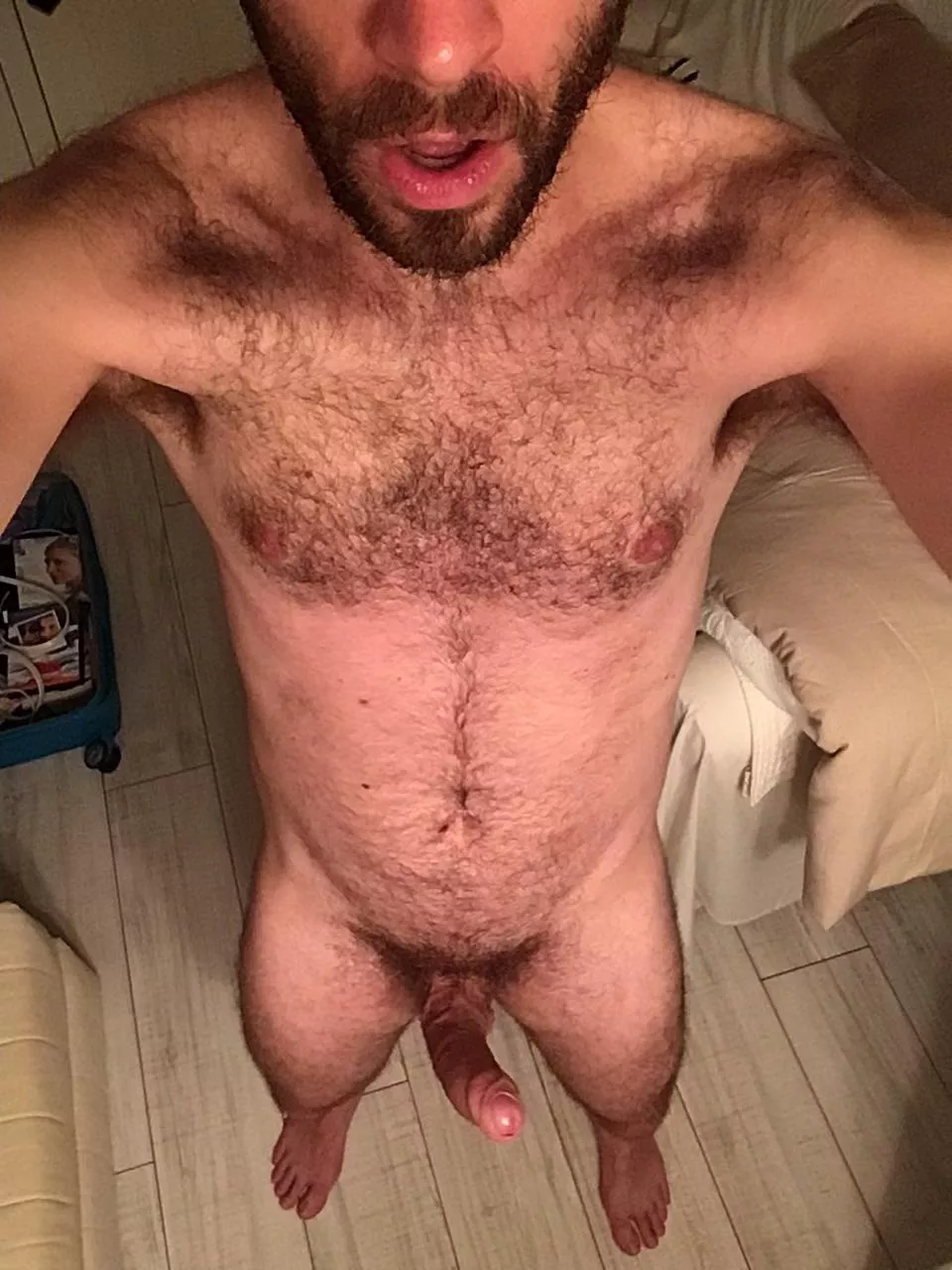 You just caught a fully naked man!