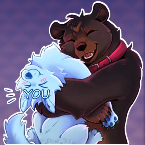 (by me) 'Bear Hug' Telegram sticker commission for u/Lvovich!