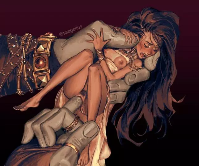 Doing her best taking it from a literal giant (u/saagelius)