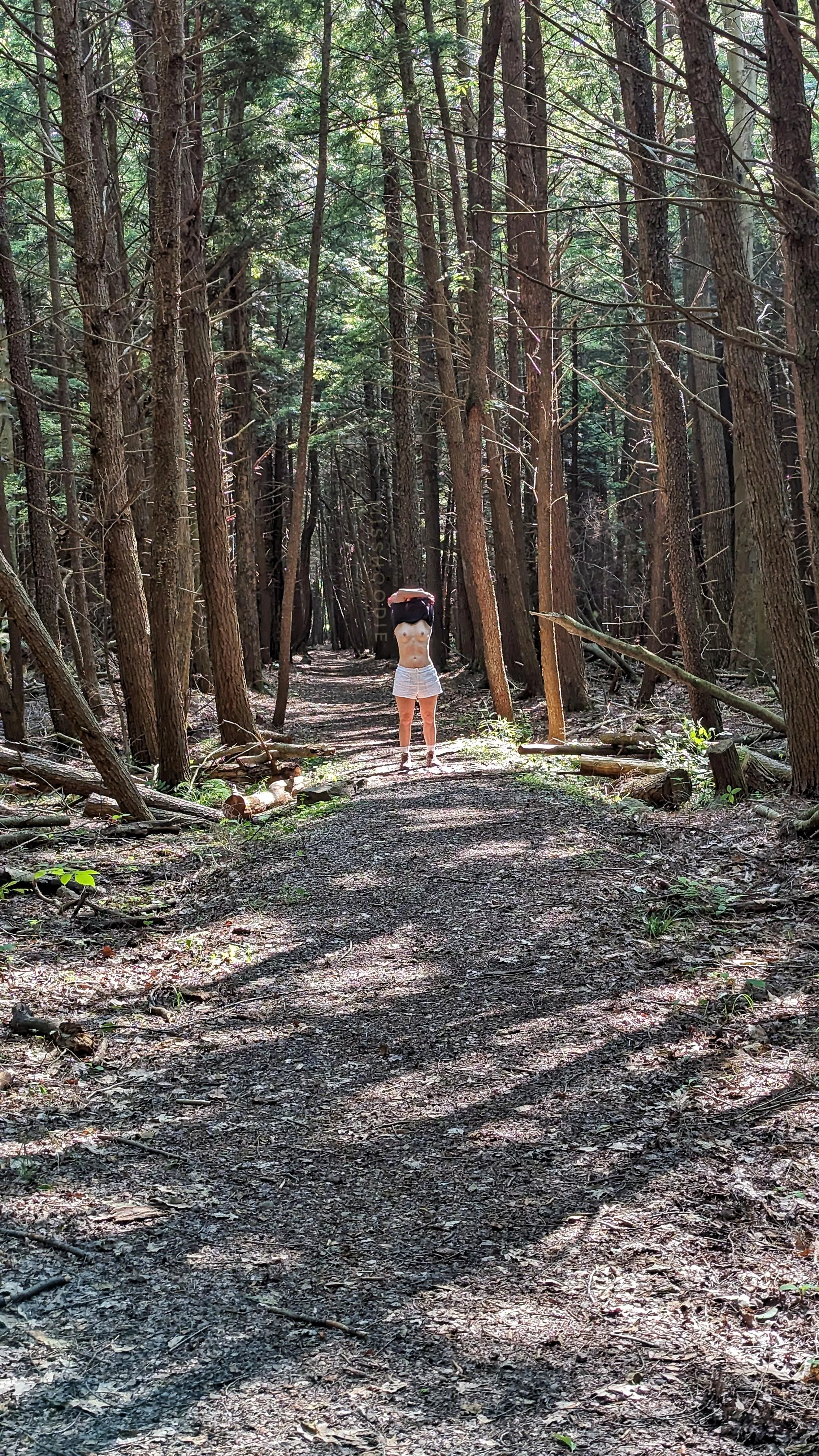 Flashing in the wide open forest