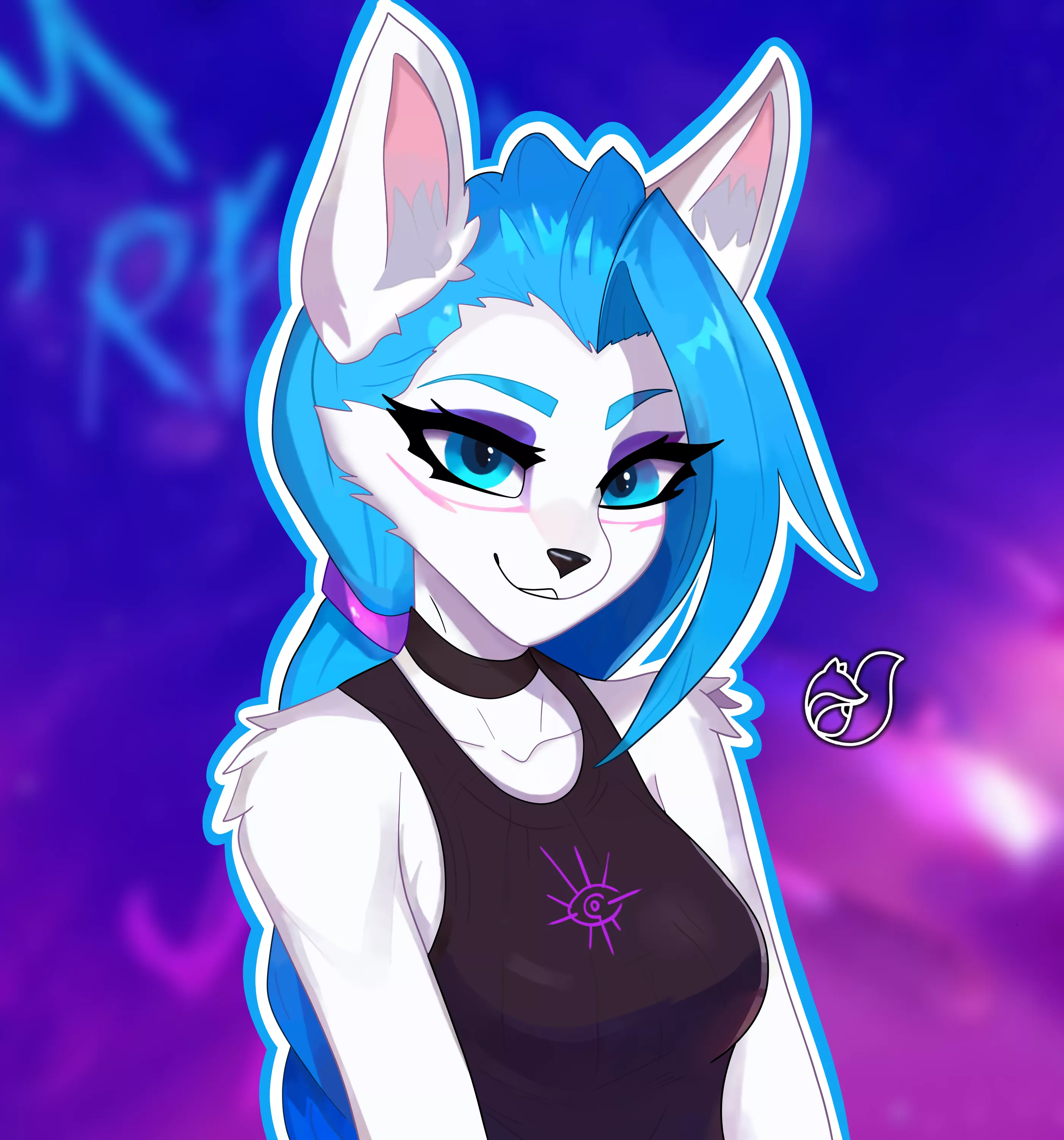 Furry version of Jinx from LoL! (by me)