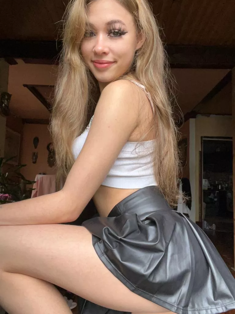 Get under my skirt, and practice using your tongue while I'm doing my homework