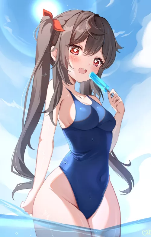 Hu tao in swimsuit