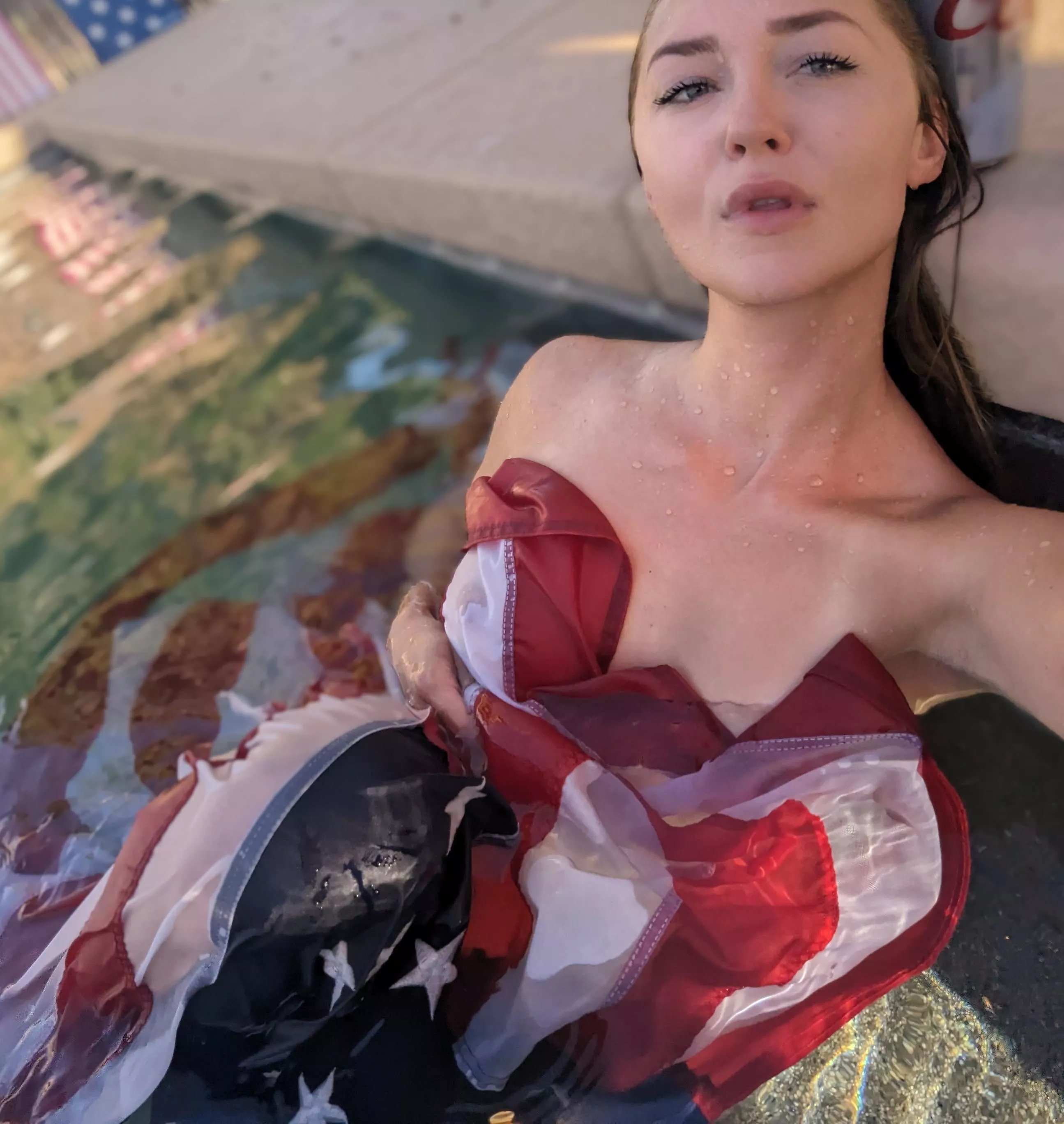 I couldn't help but take her for a swim...