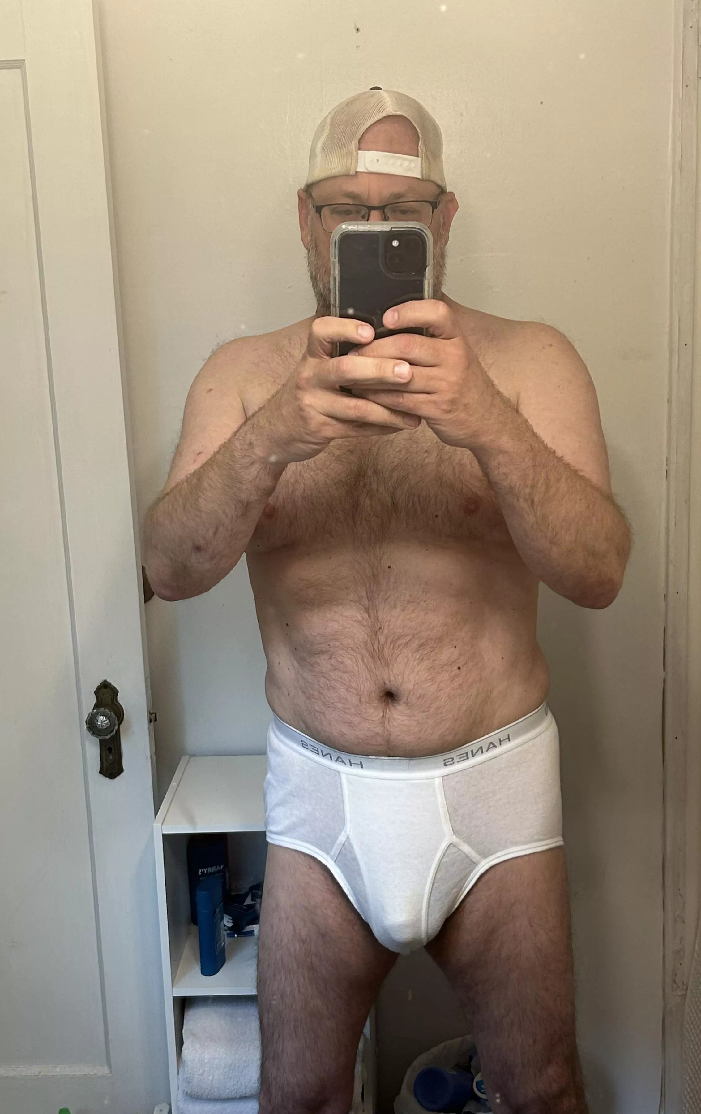 It’s been so hot out lately that this is all I’ve worn for 2 days. One of my buddies said he might stop by today. I told him to be prepared that this is all I’ll be wearing.