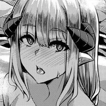LF Mono Source: 1girl, demon girl, thick eyelashes, long hair, shoulder length side whiskers, bangs, horns, blushing, pointy ears, open mouth, bathing, bare shoulders, open air bath