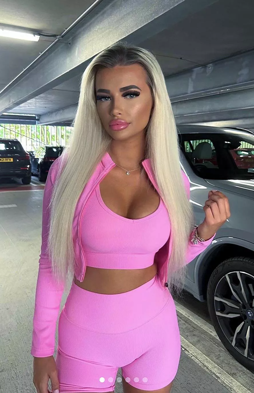 Megan waiting to be picked up in the car park