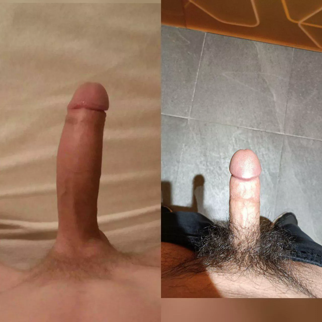 Me(left) vs. u/cuckoldjt compared 😁 He wanted to be exposed, humiliated by my size