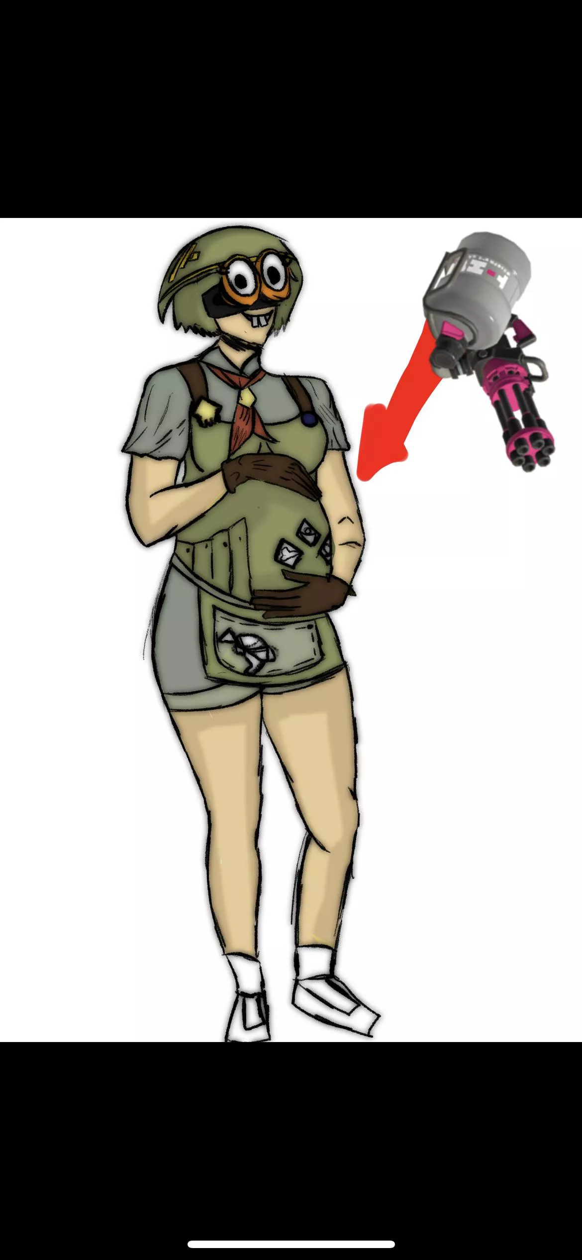 Sheldon Impregnated by a Splatling (clothed)