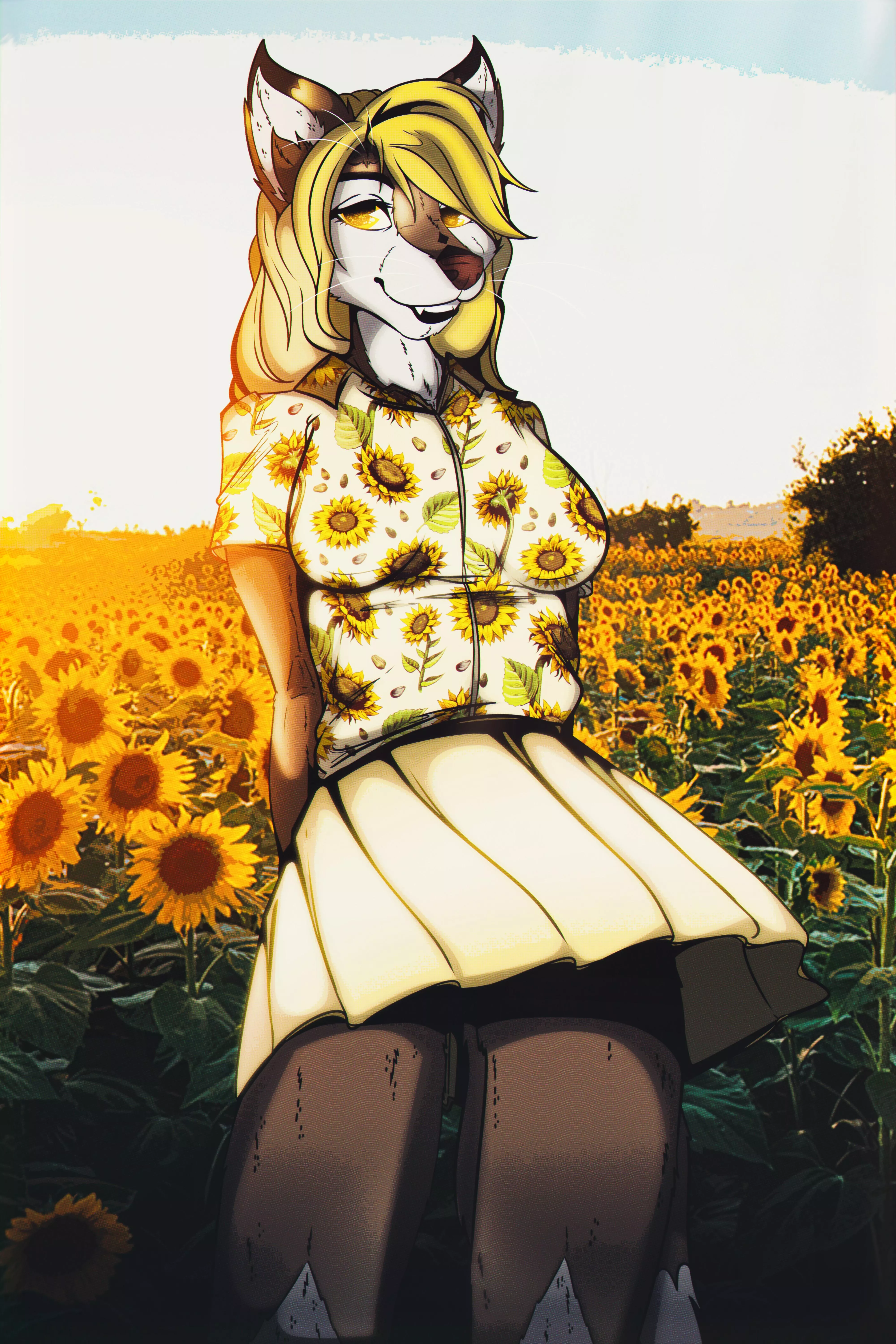 Sunflower (Art by me: 0l-Fox-l0)
