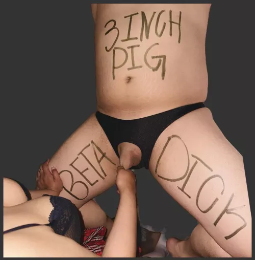 Betas like you don’t deserve to get hard. What’s the use anyway? 🤭