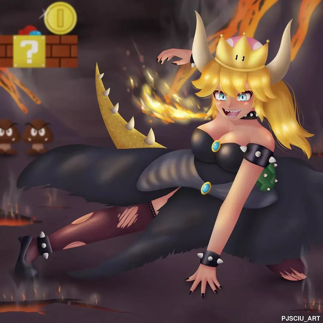 Bowsette fanart by me 🖤