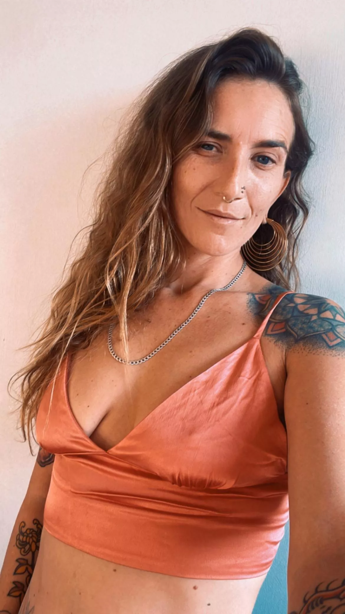 Describe my saggy milf tits in 1 word