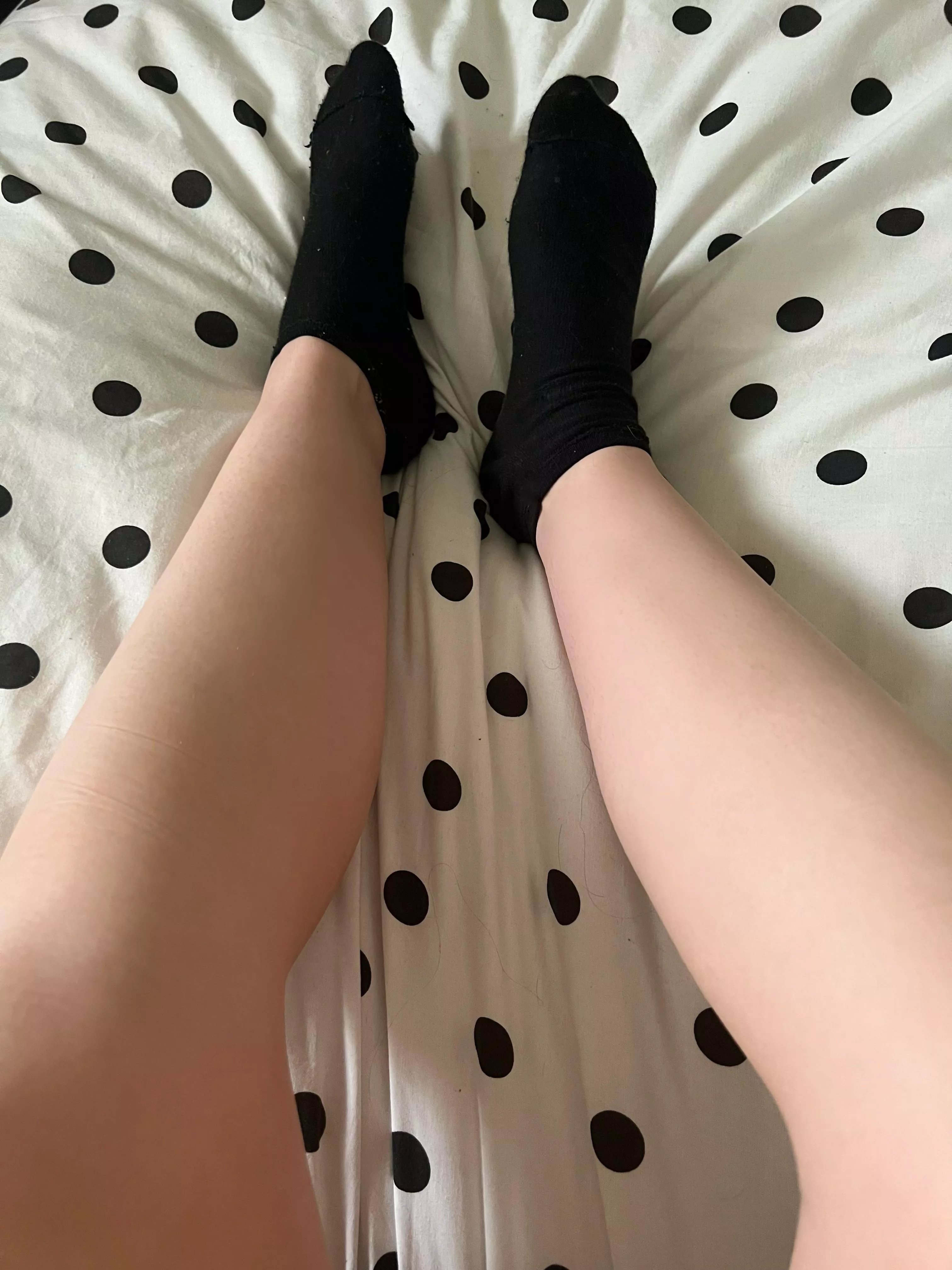 Do you like my little black socks? Selling for £20 for 2 days wear - requests are welcome